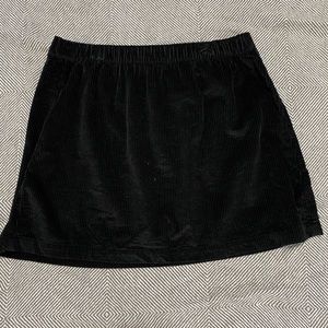 corduroy velvet mini high waisted skirt